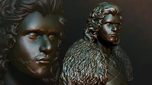 ZBrush 4 R8 – Game of Thrones  John Snow Likeness Sculpt