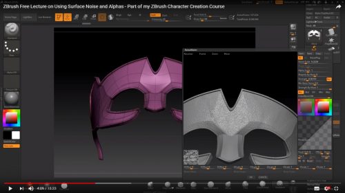 ZBrush Free Lecture on Using Surface Noise and Alphas