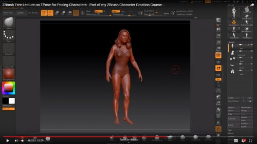 ZBrush Free Lecture on TPose for Posing Characters – Part of my ZBrush Character Creation Course
