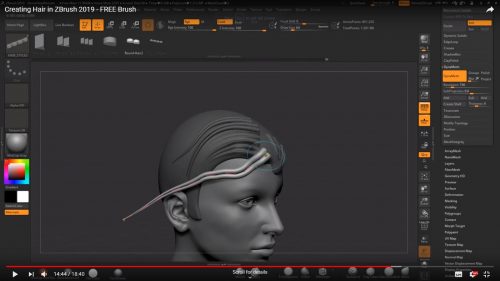 Creating Hair in ZBrush 2019 – FREE Brush