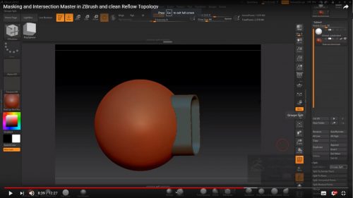 Masking and Intersection Master in ZBrush and clean Reflow Topology
