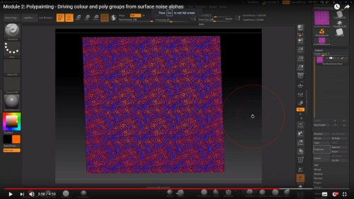 Poly painting – Driving colour and poly groups from surface noise alphas