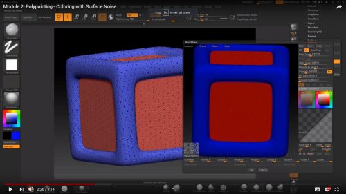 Polypainting – Colouring with Surface Noise