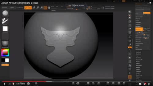 ZBrush Armour Conforming to a shape