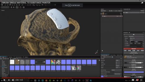 ZBrush Exporting tools and baking to a single UV Shell in Substance Painter